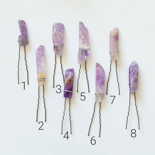 Ametrine Slab Hair Pin