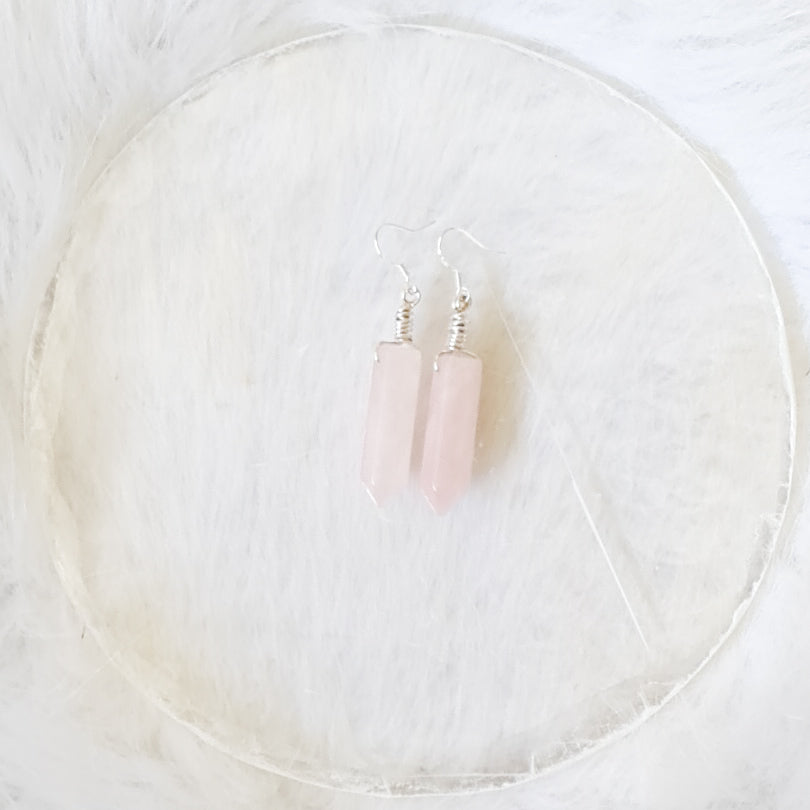 Rose Quartz Earrings