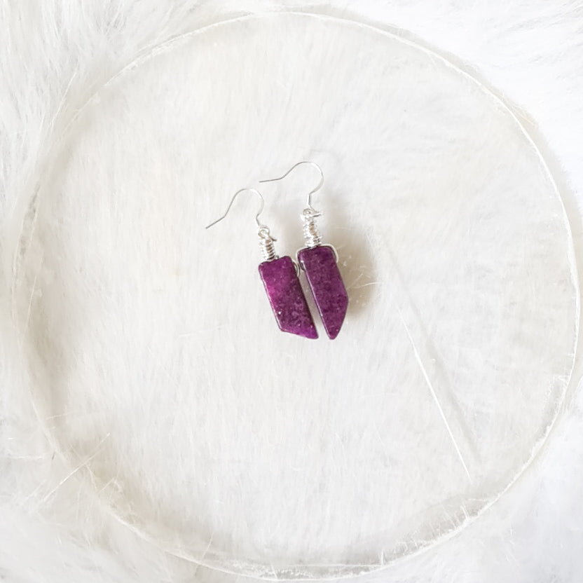 Purple Kunzite Earrings